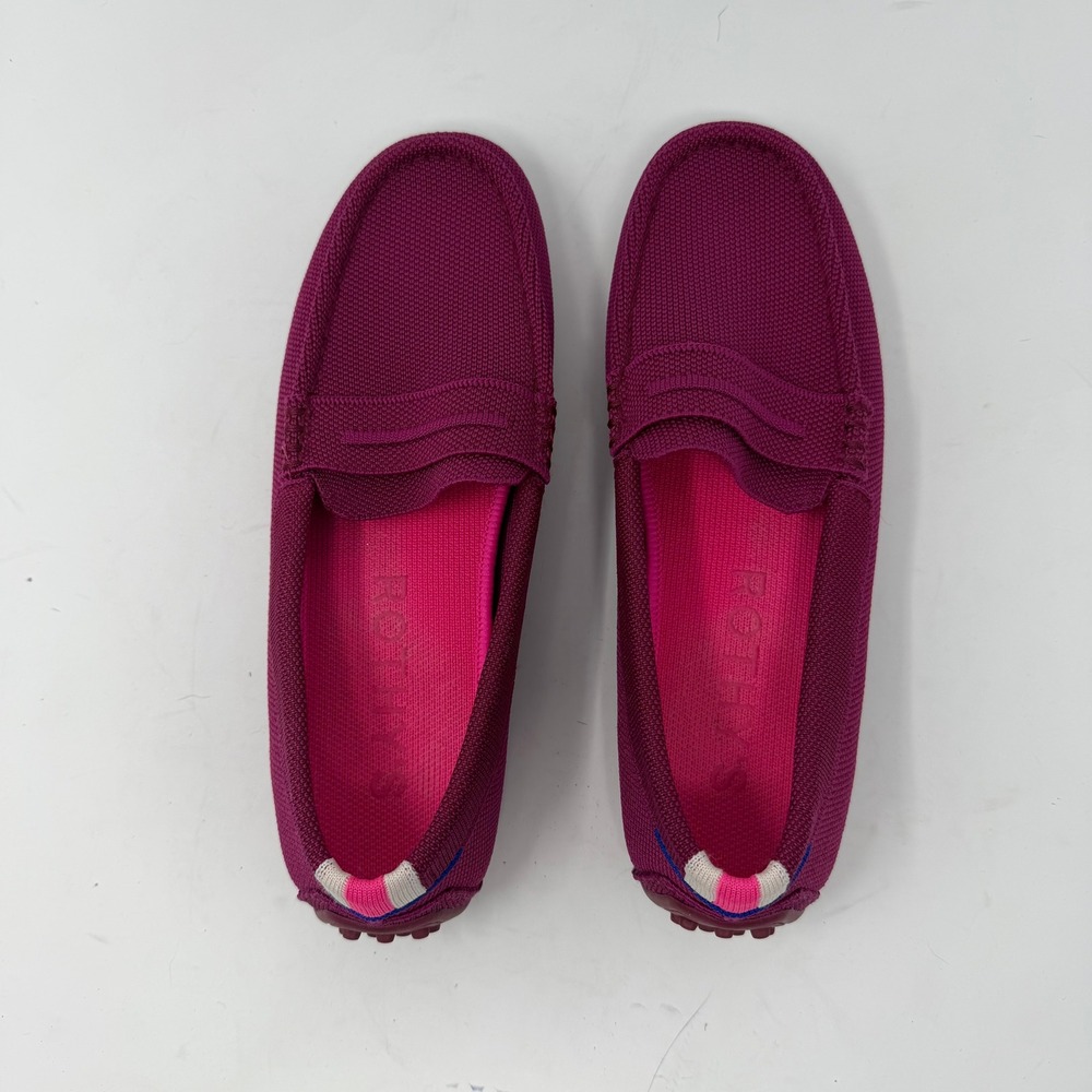Rothy's The Driver Penny Loafer Sangria Purple Pink Sustainable Women Size 7.5